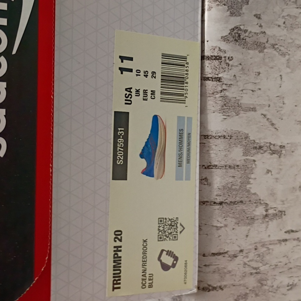 Saucony Triumph 20 Ocean Men's Sz 11 Running Shoes 🆕 - Picture 8 of 11